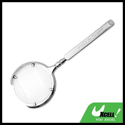 3X Metal Magnifying Glass Magnifier for Reading Map Silver