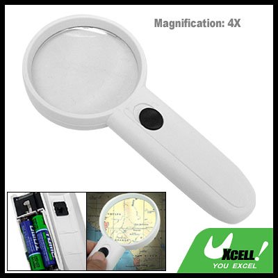 4X Hand Held Lighted Reading Map Magnifying Glass Magnifier