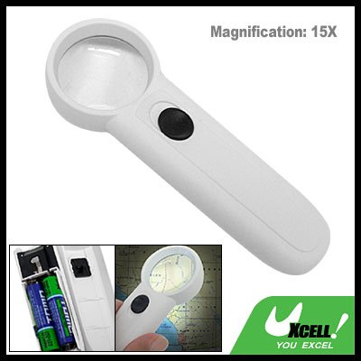 15X Lighted Magnifying Glass Hand Held Reading Map Magnifier
