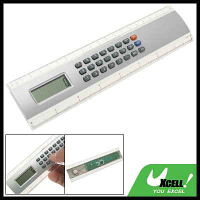 Silvery 8 Digit Electronic Ruler Calculator Measuring 8 Inches