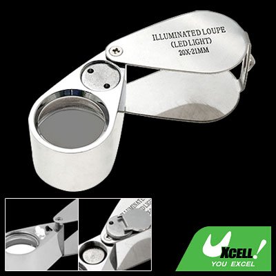 20 x 21mm LED Illuminated Eye Magnifier Glass Jeweler Loupe