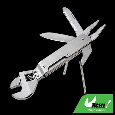Swiss Army Style Set Folding Pliers And Adjustable Wrench Pouch