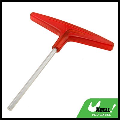 Metric Red T-Handle Hex Wrench Hand Tool(Size 8mm)