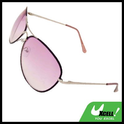 Purple Aviator Unisex Women's Metal Frame Sunglasses