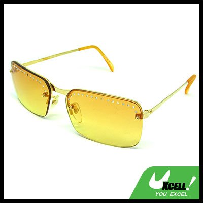 De Luxe Aviator Yellow Fashion Eyewear Night Vision Sunglasses