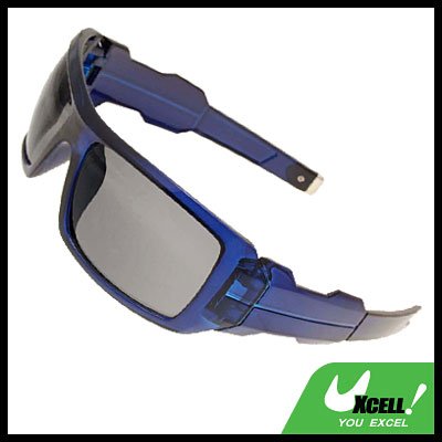 Blue Large Lens Eye Wear Sport Men's Motorcycle Sunglasses