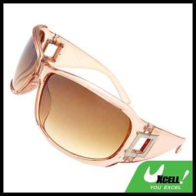 Lohan Transparent Light Brown Oversize Men Motorcycle Sunglasses