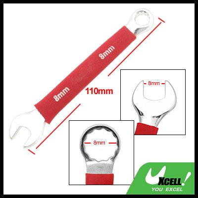 Soft Grip Open Box End 8MM Metric Combination Wrench Tool