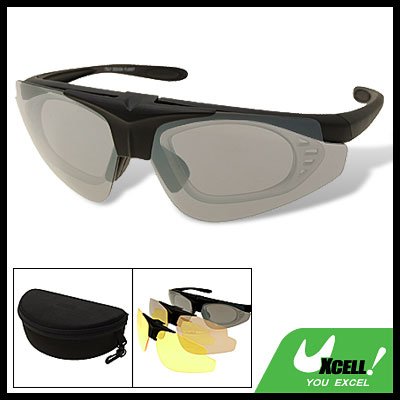 Sports Bicycle Motorcycle Interchangeable Sunglasses with 3 Lens