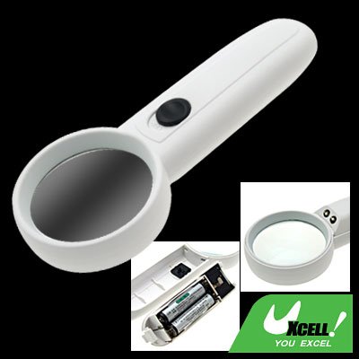 5X LED Switch Light Hand Held Reading Map Magnifier