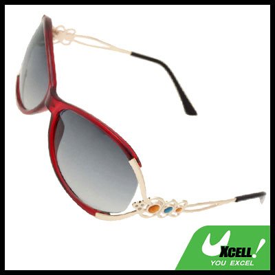 Red Frame Unisex Eyewear Girl Sports Sunglasses