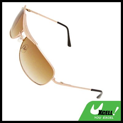 Golden Metal Frame Unisex Eyewear Girl Boy's Sports Sunglasses