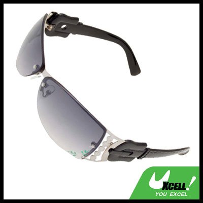 Flower Stylish Metal Frame Sports Girls Womans Sunglasses Black