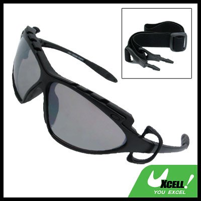 Sports Driving Sunglasses Black Transparent Lens and Black Frame