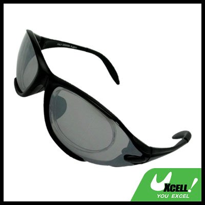 Sports Driving Sunglasses Gray Transparent Lens and Black Frame