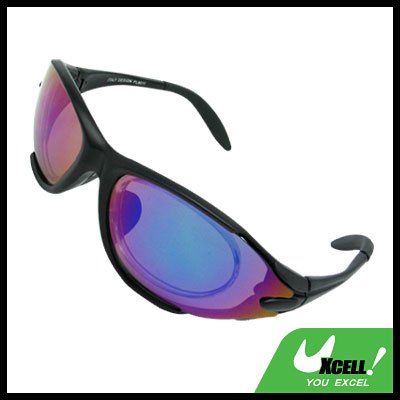 Sports Driving Sunglasses Color Coated Lens and Black Frame