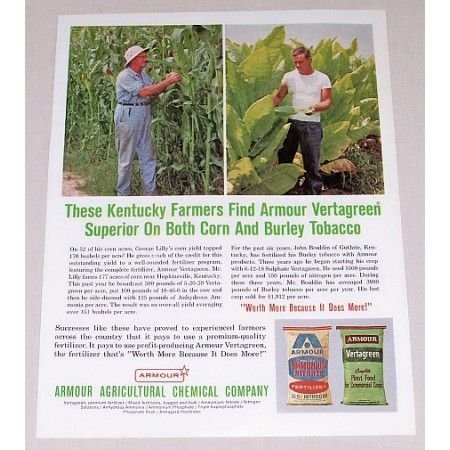 1964 Armour Vertagreen Plant Food Color Print Ad