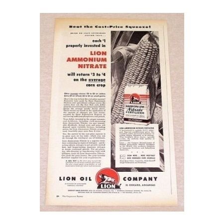 1956 Lion Ammonium Nitrate Fertilizer Print Ad