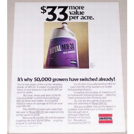 1971 Royal MH-30 Growth Retardant Color Print Ad