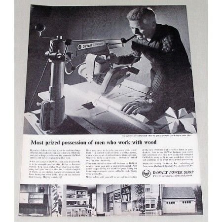 1960 DeWalt Compound Miter Saw DeWalt Power Shop Print Ad