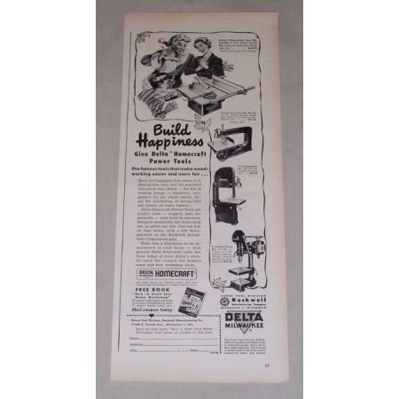 1949 Delta Milwaukee Homecraft Power Tools Print Ad