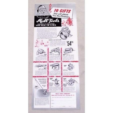 1949 Mall Tool Co. Model 60 Mall Saw Print Ad