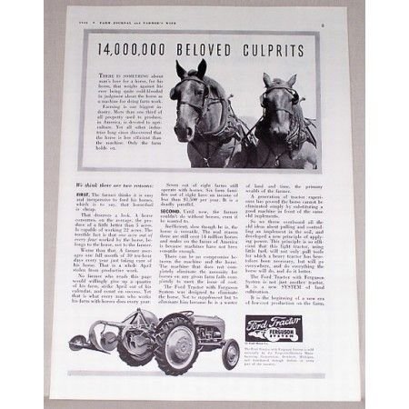 1941 Ford Tractor Ferguson System Print Ad