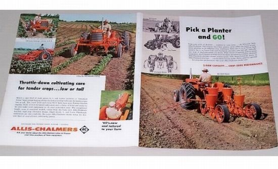 1960 Allis Chalmers Farm Tractors Implements 4 Page Color Print Ad