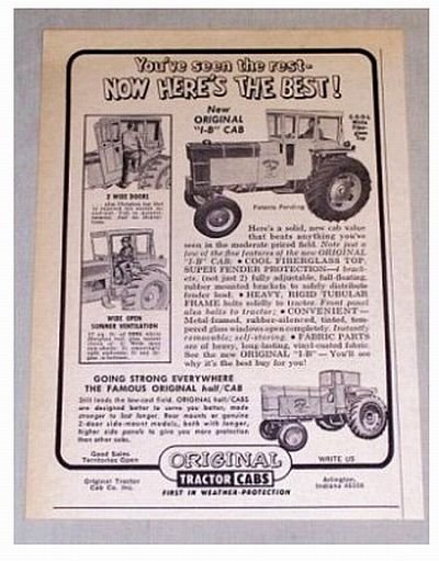 1969 I-B Brand Farm Tractor Cab Print Ad