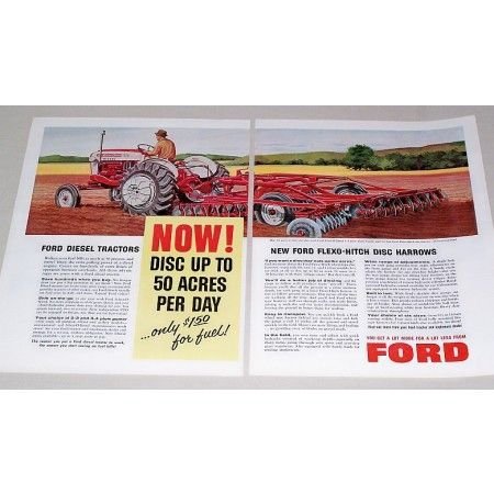 1959 Ford 981 Select-O-Speed Tractor Disk Harrow Print Ad