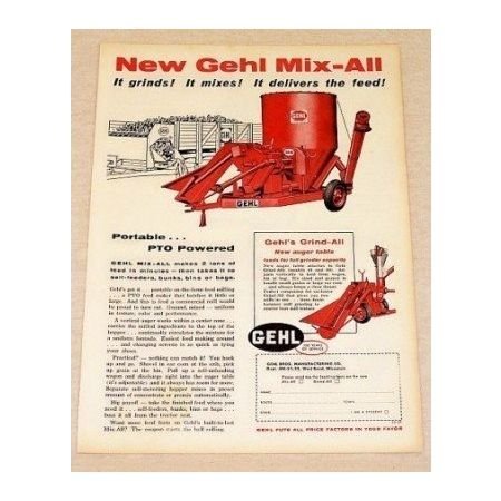 1959 Gehl Mix All Feed Grinder Print Ad