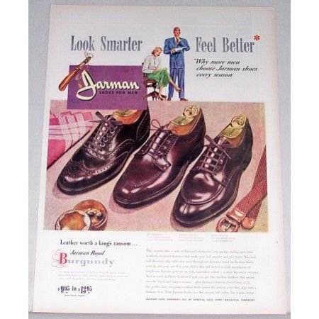 1948 Jarman Shoes For Men Color Print Ad