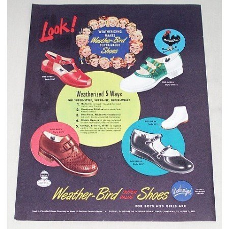 1944 Florsheim Women Military Shoes Color Print Ad - Fit For Service