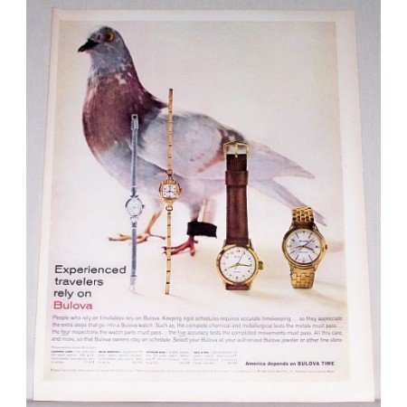 1960 Bulova Watches Color Print Ad