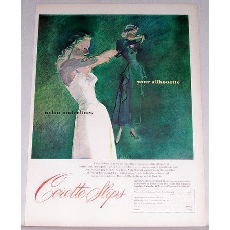 1948 Corette Slips JKR Art Color Print Ad