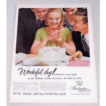1956 Burlington Industries Eclair Fabric Color Print Ad