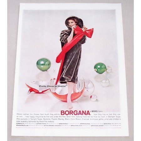 1956 Borgana Starlight Taupe Color Print Ad