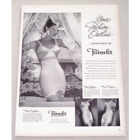 1956 Formfit Bra Girdle Print Ad