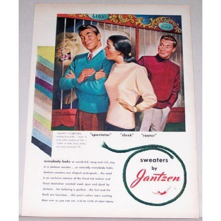 1947 Jantzen Sweaters Color Print Art Ad