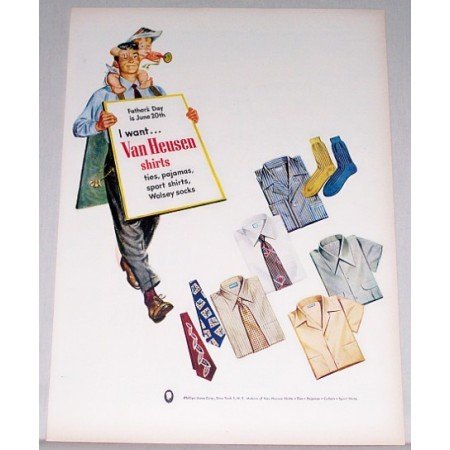 1948 Van Heusen Shirts Ties Pajamas Socks Color Print Ad