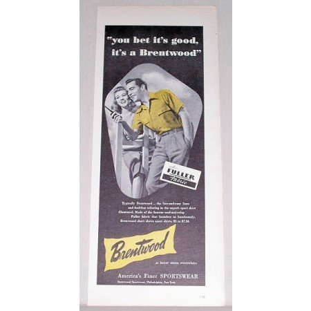 1948 Brentwood Sportswear Print Ad