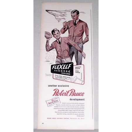 1948 Robert Bruce Knitwear Zipper Front Coat Sweater Print Ad