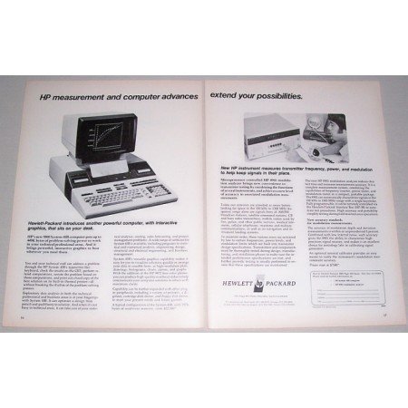 1979 Hewlett Packard 9800 System 45B Computer 2 Page Print Ad