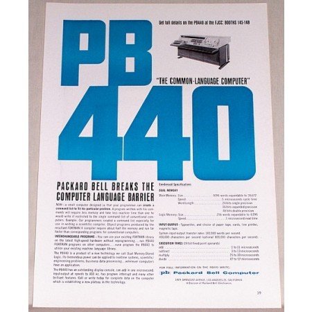 1962 Packard Bell 440 Computer Print Ad
