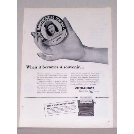 1944 Smith Corona Typewriters Print Ad