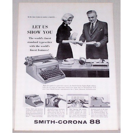 1957 Smith Corona 88 Typewriter Print Ad - Let Us Show You