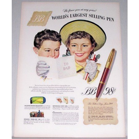 1948 BB Executive Pen Color Print Ad