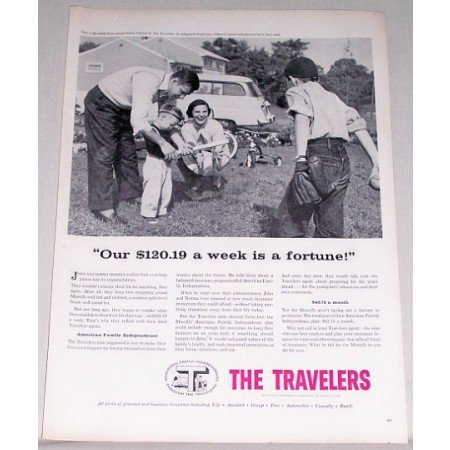 1956 The Travelers Insurance Company Print Ad