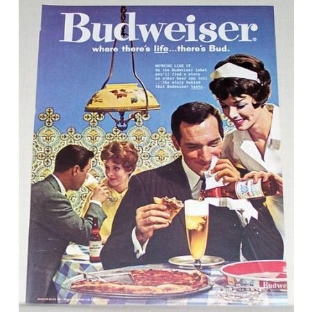 1961 Budweiser Beer Color Brewery Print Ad - Nothing Like It