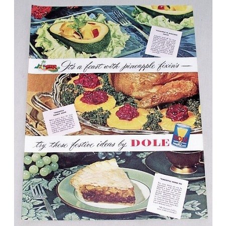 1947 Dole Pineapple Juice Color Print Ad